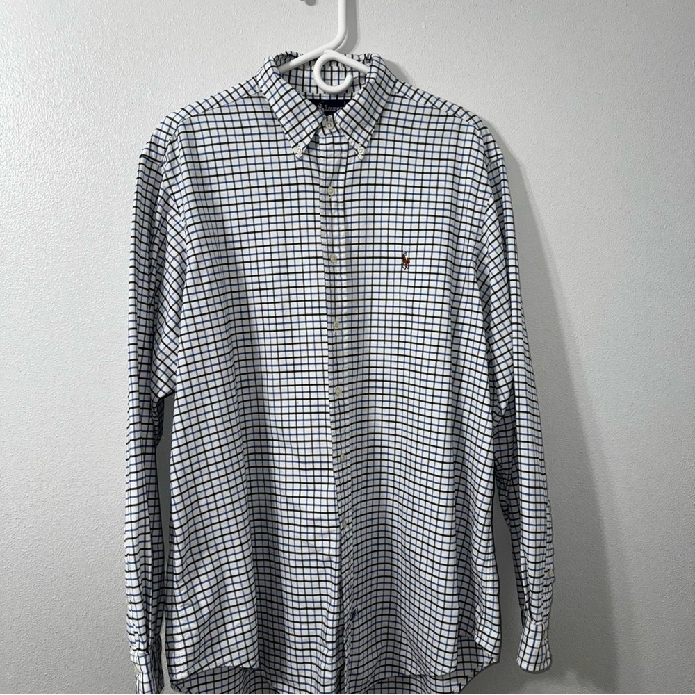 Polo by Ralph Lauren Men's White Checkered Shirt